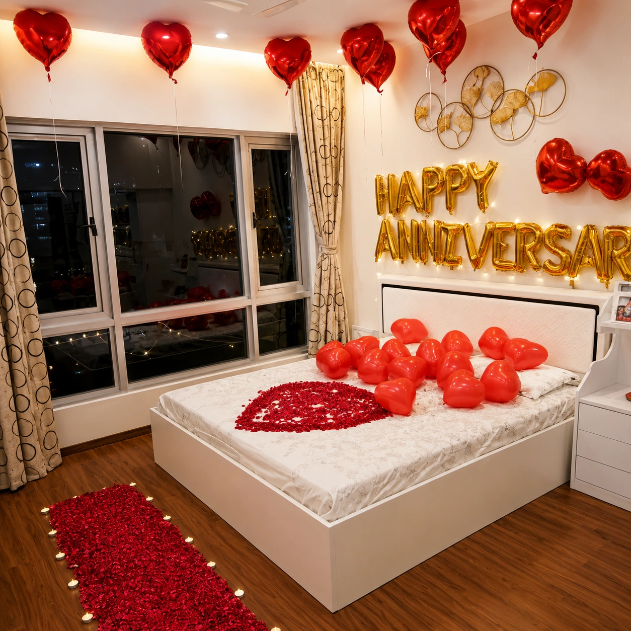 Lovely Anniversary Room Decoration