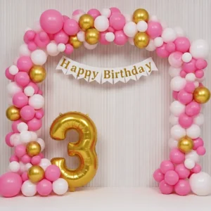 Pinkish Birthday Arch Decoration